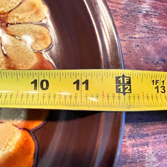 MCM Stoneware Brown Daisy 12 Inch Plate - Picture 5 of 5